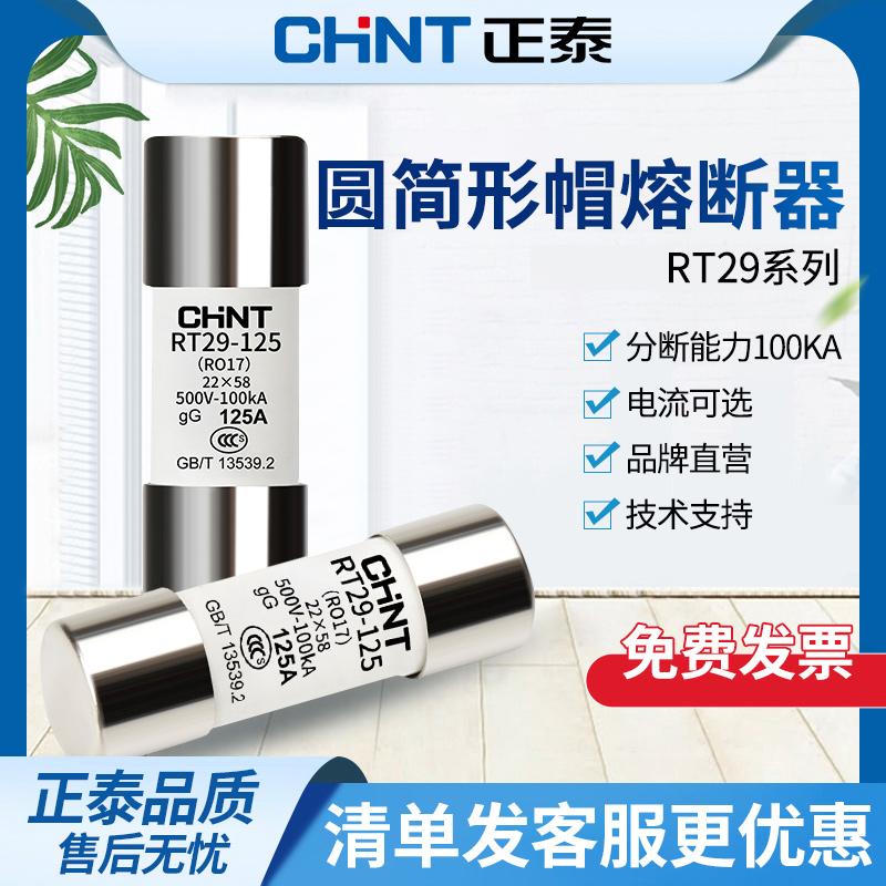 正泰圆筒形熔断器 RT29-125(RT19-125)芯子22*58mm保险丝保险管