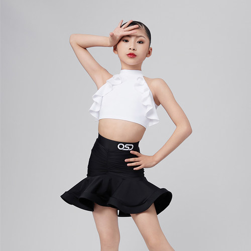 OSD舞服女童拉丁舞服装无袖练习服套装林意涵代言人同款4055