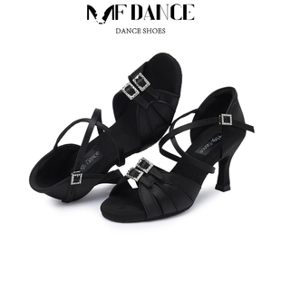 MFDANCE新款拉丁舞鞋女士成人专业软底舞蹈练功鞋5028