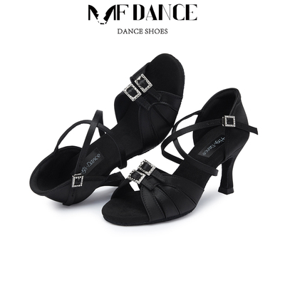 MFDANCE新款拉丁舞鞋女士成人专业软底舞蹈练功鞋5028