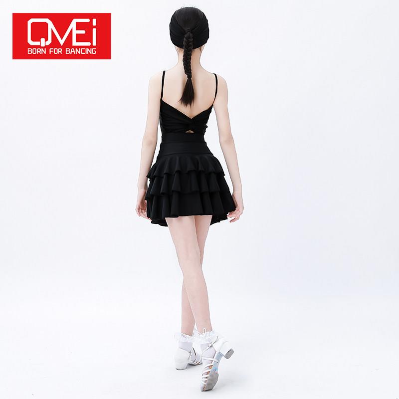 QVEi企魅国标夏季拉丁舞服女儿童专业练功服形体表演出网红舞蹈裙