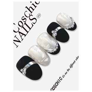 409121知梦 纯手工定制穿戴甲高级手绘 旗袍美甲复古风中式