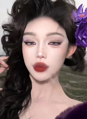 超仙温柔紫色仿真花发夹女氛围感纯欲花朵侧边夹气质百搭头花发饰