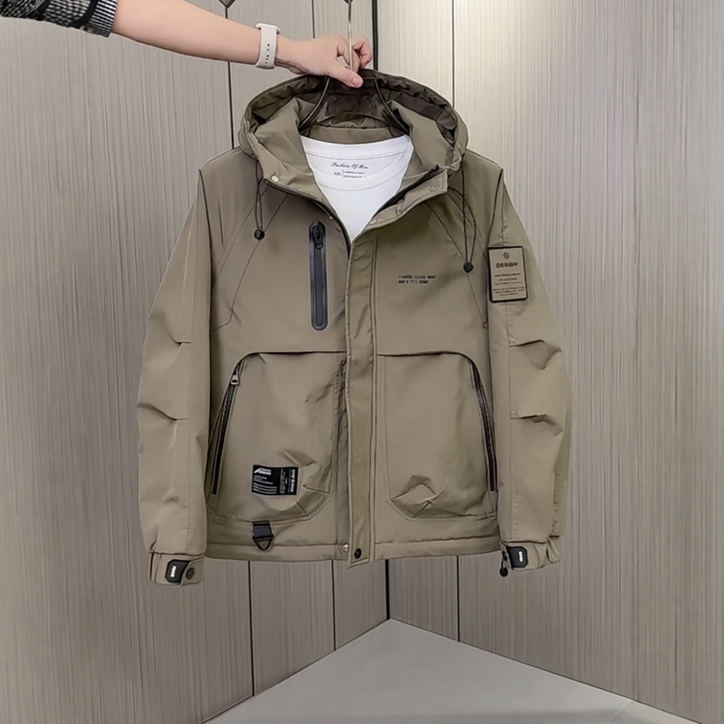 意大利冬季新款男士棉衣外套加厚