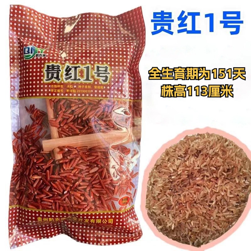 杂粮红米贵红1号水稻种子营养