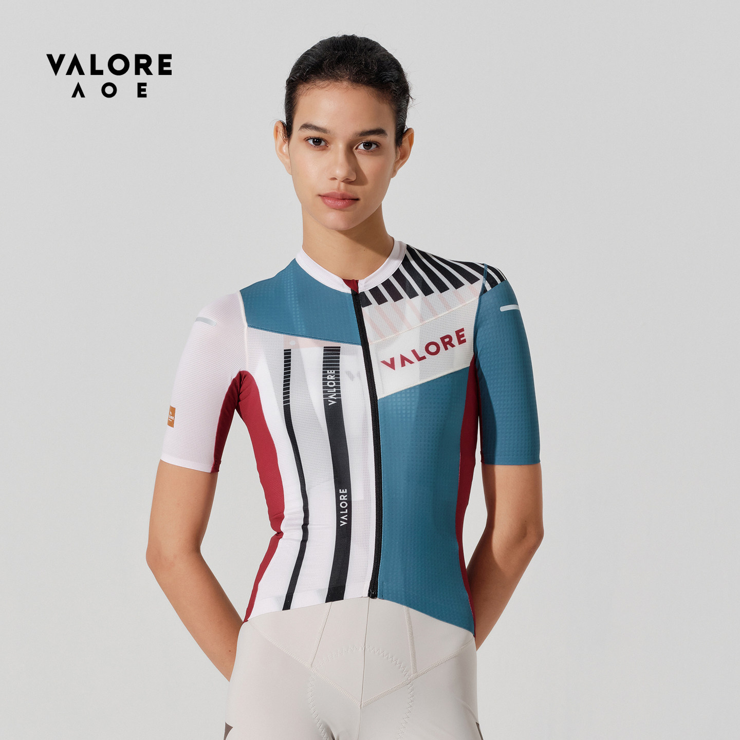 VALOREAOE炫格骑行短袖上衣公路车透气女士户外运动装备春夏新款