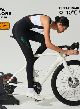 VALORE公路车骑行裤双箭头极域女士抓绒背带长裤加厚减震户外冬季
