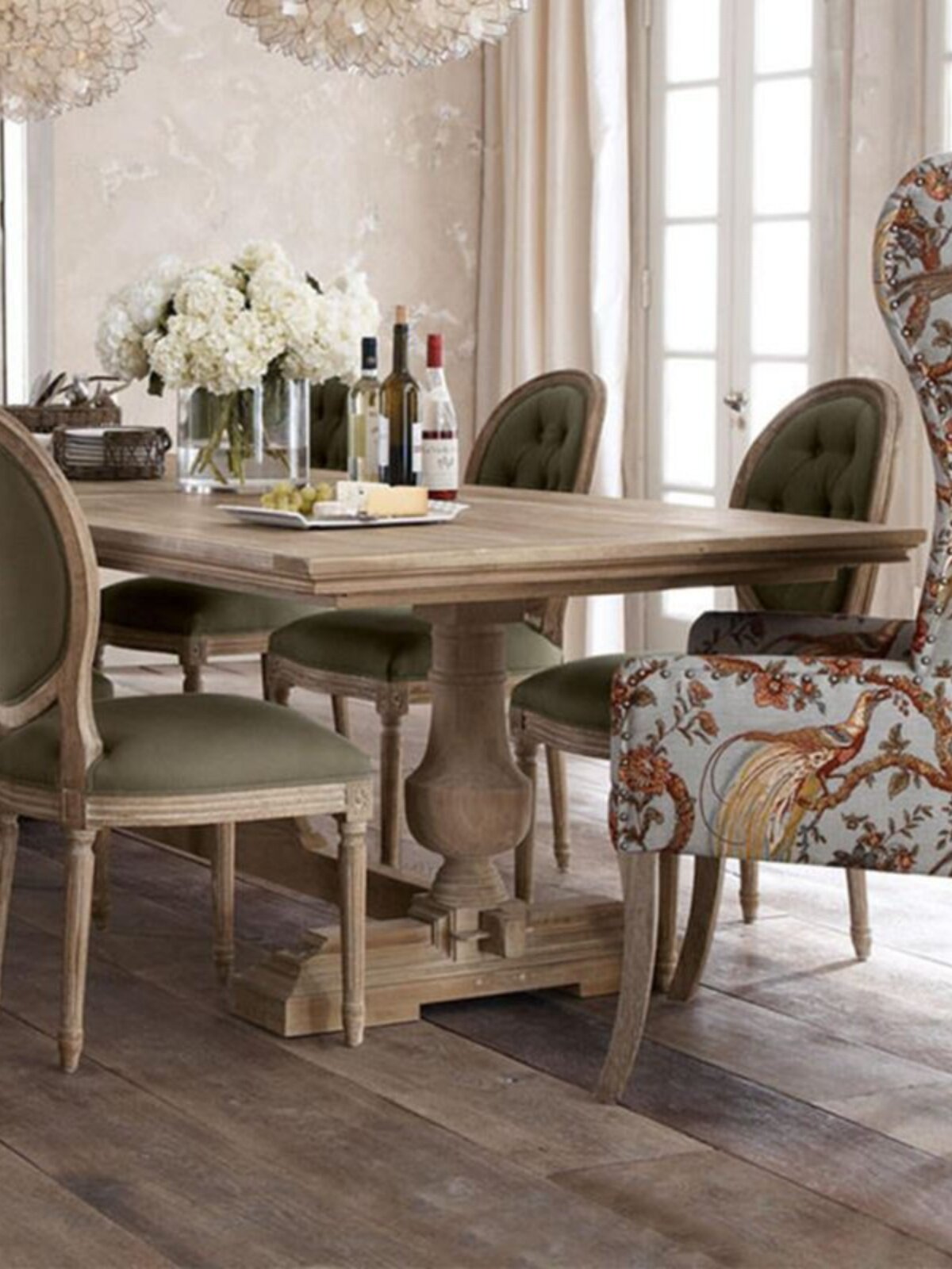 法式餐桌长桌实木饭桌乡村复古工业风轻奢个性古典餐厅别墅桌子