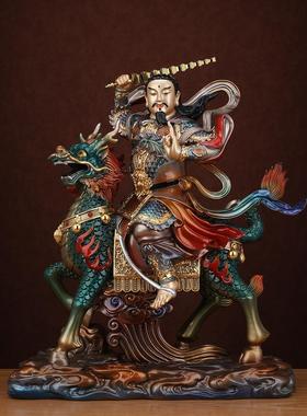 纯铜九天盈园雷生普华天尊雷公雷祖佛像家拜雷神雕像摆件