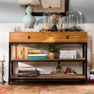 家用厨房免安装多层餐边柜微波炉烤箱边几收纳带抽屉边桌长条储物