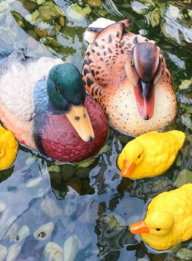 户外花园庭院彷真浮水天鹅摆件树脂鸳鸯鸭子鱼池塘造景摆设装饰品