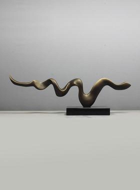 雕塑艺术桌面摆件装饰品展示柜书房高极感轻奢高档大气上档次摆设