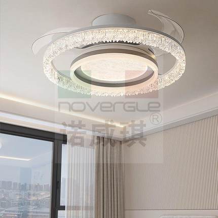 2025年新款吊扇灯家用客厅饭厅吸顶灯隐形主卧室LED护眼吊扇灯