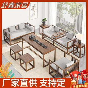 新中式客厅实木罗汉床沙发组合睡塌罗汉塌禅意茶室民宿别墅贵妃床