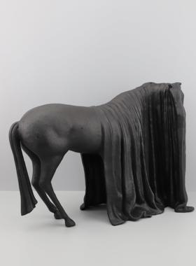 欧式创意雕塑金属马艺术摆件办公室客厅电视柜酒柜高档家居装饰品