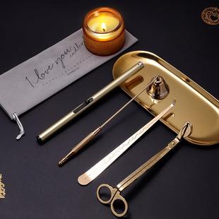 香薰蜡烛工具套装点燃灭火灭烛usb充电充气打火机高档电子点火器