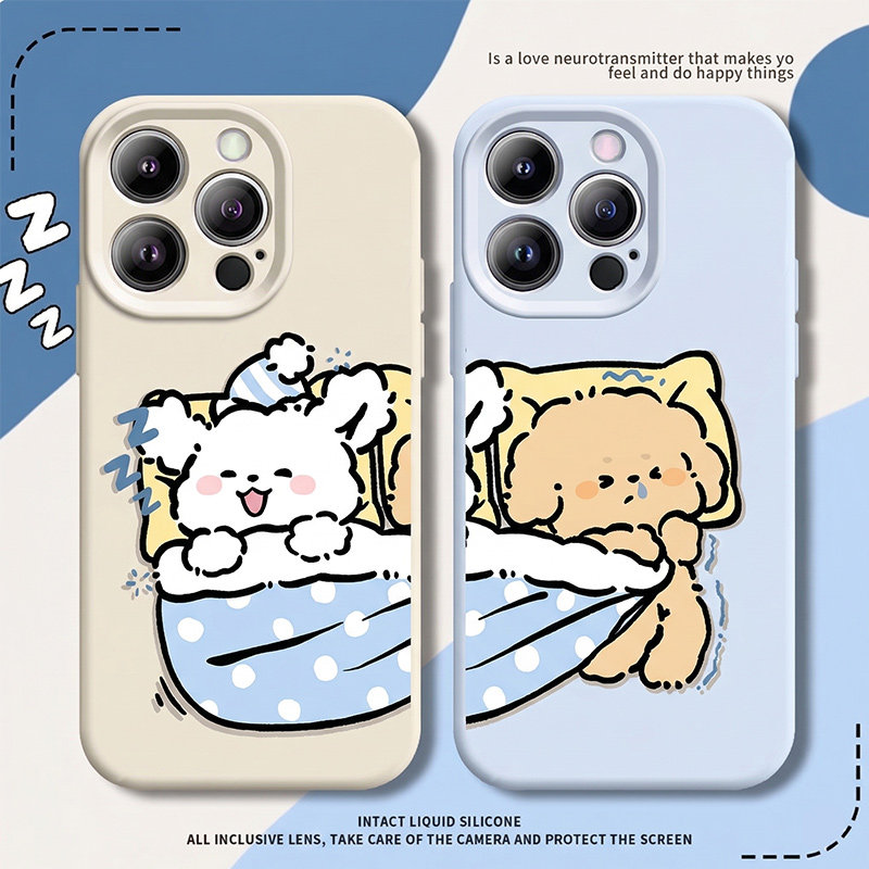 情侣抢被子小狗适用苹果16promax手机壳iPhone17小米15新款14卡通13华为mate70可爱pura80硅胶12荣耀500套60