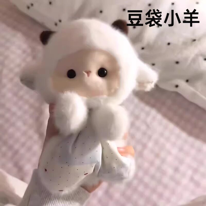 手腕垫玩偶小猫豆袋小羊企鹅小猪小熊狐狸小狗玩具安抚捏捏手偶