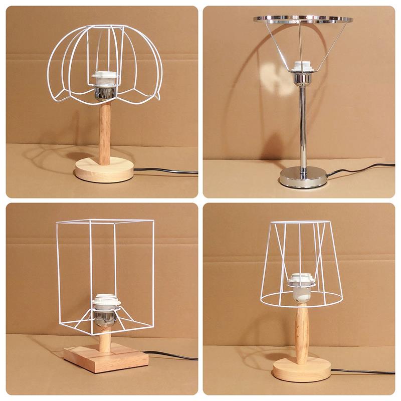 实木diy台灯架材料灯罩座外壳灯具底座配件e27螺口自制手工