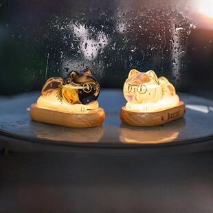 大英博物馆猫天气风暴瓶子办公室工作站桌面装饰品送给女朋友和的