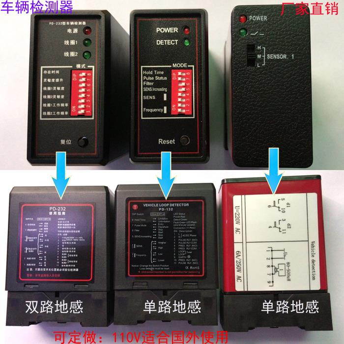 PD232双路地感 工业级道闸车辆检测器 地感防砸检测器 PD132地感