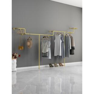 服装展示架墙上挂衣架女装店壁挂式衣服挂架童装靠墙创意侧挂货架