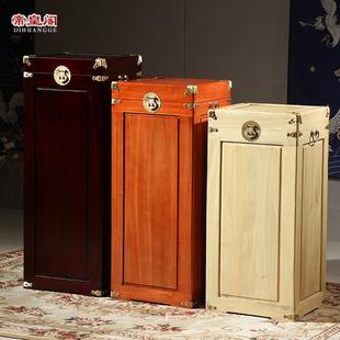 立式 字畫箱香樟木箱子字畫儲物箱子全實(shí)木箱子衣箱整理收藏箱帶鎖