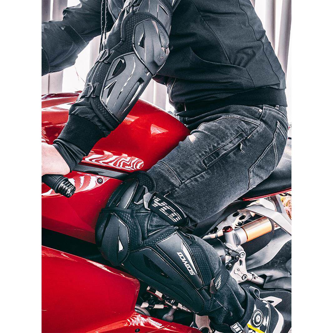 赛宇摩托车护具护膝和护肘四件套Ce2防跌倒骑手护膝，男女K50H50