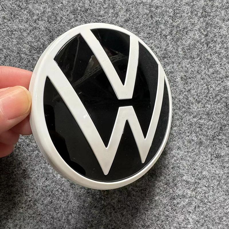 大众ID3改装黑标黑武士翻盖后标尾标后备箱圆标后车标替换安装