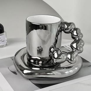 ins风爱心陶瓷马克杯女咖啡杯办公室茶杯水杯家用可爱杯子 态生活
