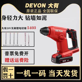 大有充电电锤两用冲击钻锂电池家用打孔无线电动工具轻型电钻5403