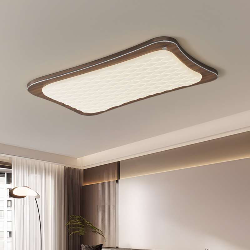 新中式吸顶灯全光谱护眼客厅主灯中古风简约胡桃木卧室灯房间0262