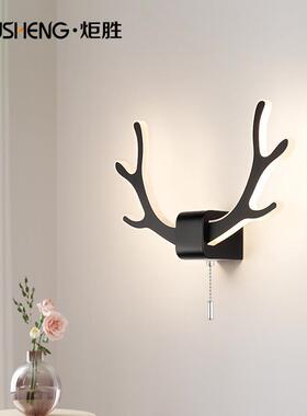 炬胜厂家鹿头LED壁灯 创意北欧走廊过道现代简约卧室床头壁灯