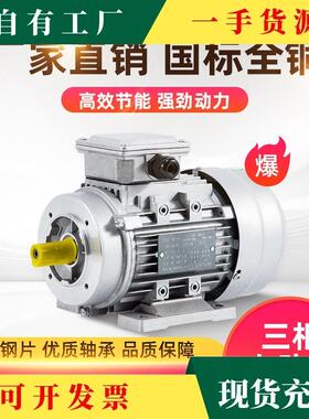议·电机380V三相YS铝壳 1400转90120w180W250W370W750WKW马达马