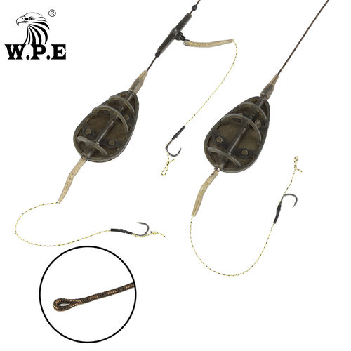 WPE Feeder鲤鱼钓饵笼40g-80g打窝器附饵鱼钓配件欧式钓钩线组