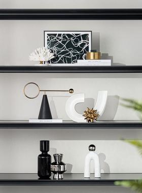 高级感客厅电视柜酒柜现代摆件样板间卧室室书架衣帽间软装饰品