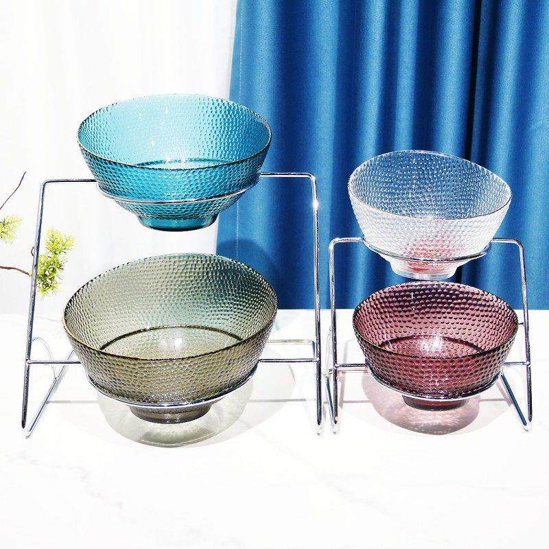 玻璃金边斜口碗商用两层自助餐展示架水果沙拉碗小料碗冷餐凉菜盘,家居饰品,果盘/果篓,淘宝优惠券,粉丝福利购,淘宝优惠卷