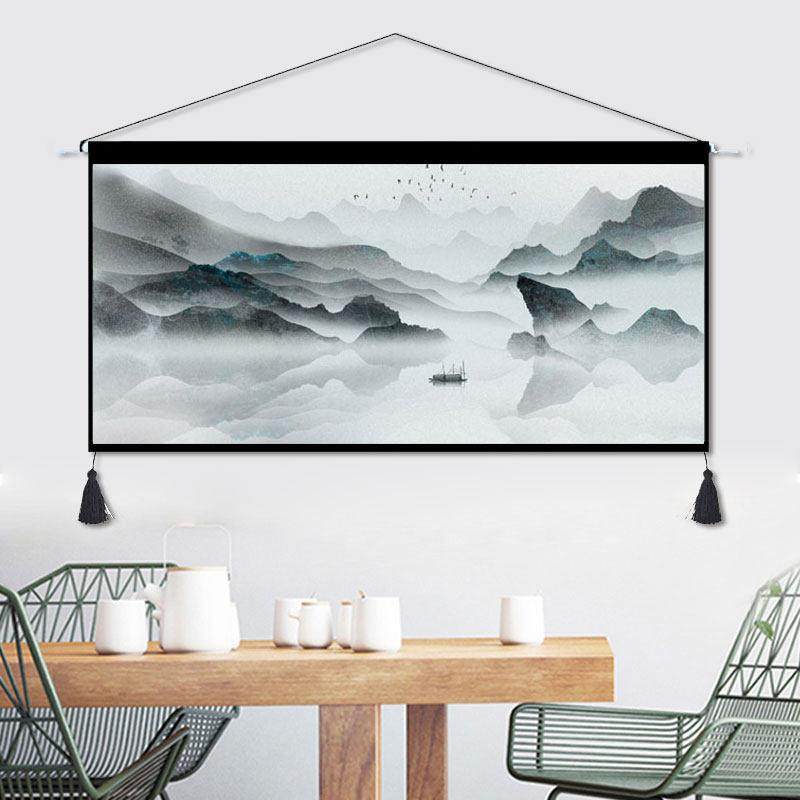现代中式山水挂毯客厅沙发背景装饰画床头画壁毯壁画布艺挂画挂布,居家布艺,挂毯/壁毯,淘宝优惠券,粉丝福利购,淘宝优惠卷