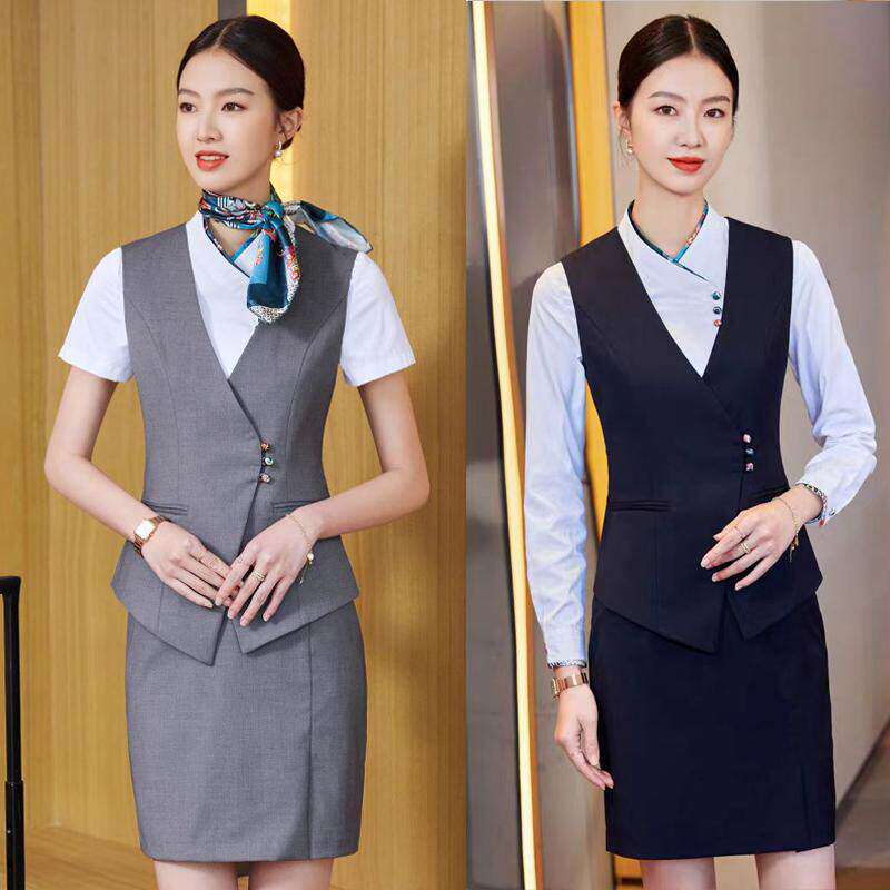 职业马甲套装空姐制服女