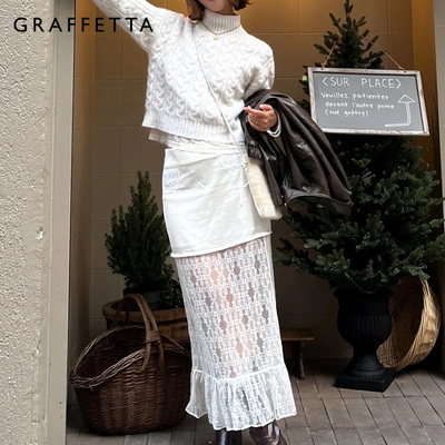 GRAFFETTA原创贝壳蕾丝鱼尾裙