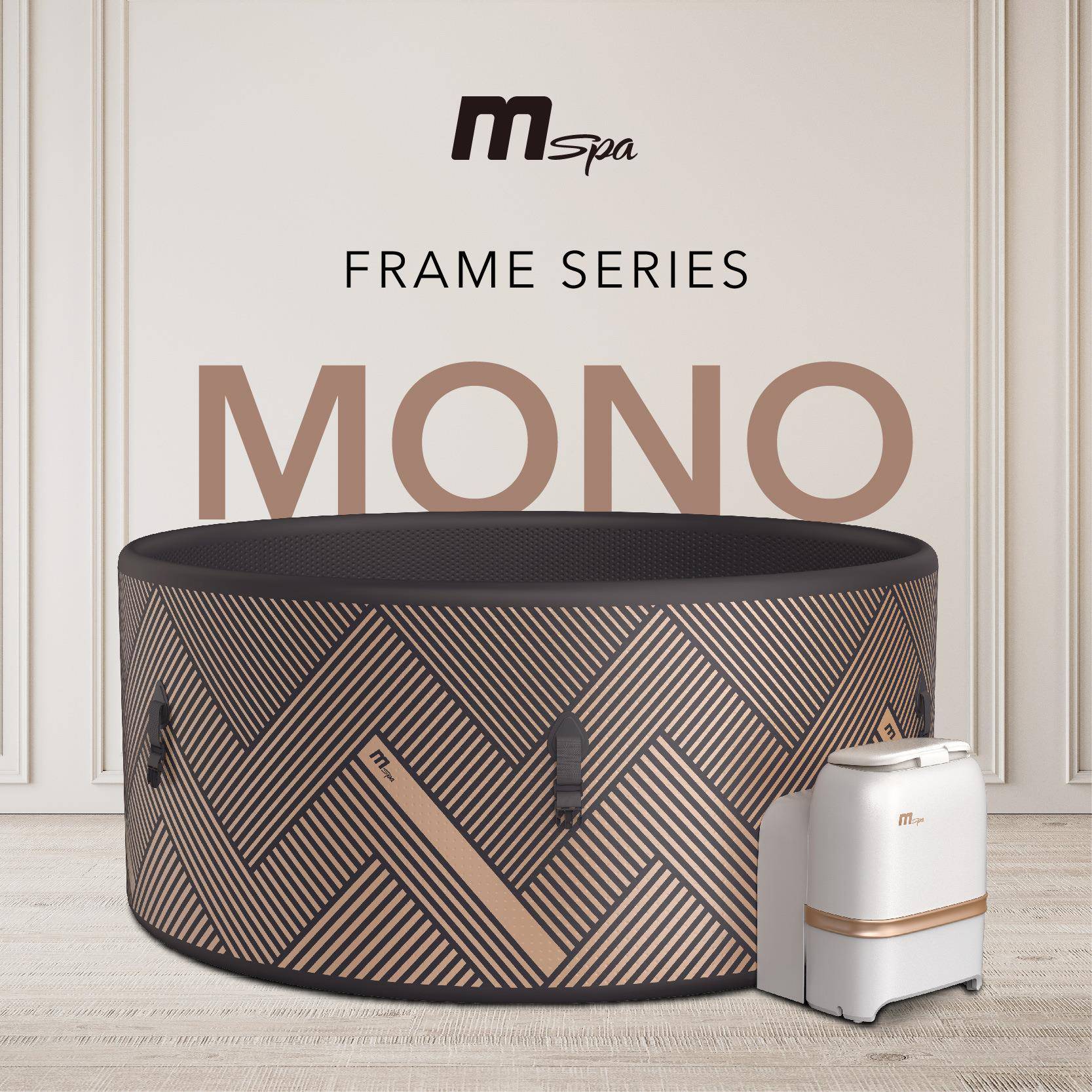 Mspa户外充气温泉浴缸浴池泳池家用恒温泡澡按摩浴桶173cm适合6人