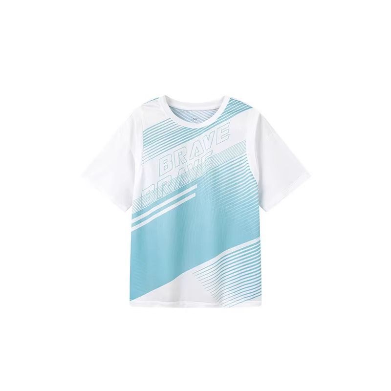 361°男童运动短袖新品2025秋夏速干T恤小学生假两件半袖