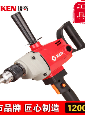 上海锐奇搅拌钻大功率飞机钻6816NB腻子粉打灰油漆16mm夹头工业级