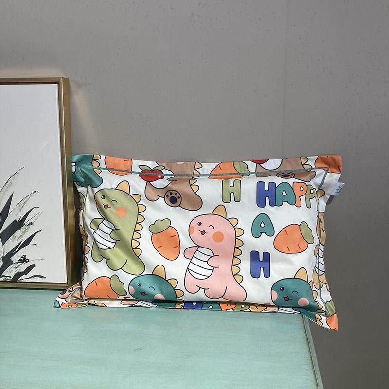 A类全棉薄款60支长绒棉儿童枕套 卡通乳胶枕套小孩枕头罩48*74CM