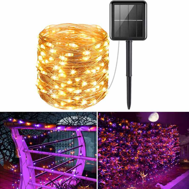 LED太阳能灯串圣诞装饰灯户外庭院草坪花园防水铜线太阳能节能灯