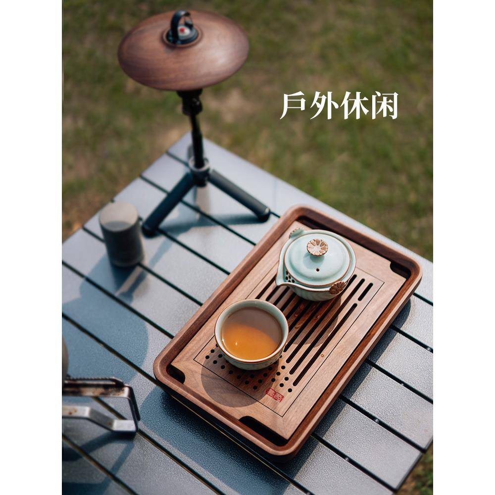 汉唐家用茶盘实木茶托盘功夫茶具套装干泡台茶海旅行便携小型茶台图片