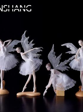 芭蕾天使跳舞女孩人物家居装饰品摆件 创意生日礼物 工艺礼品摆饰
