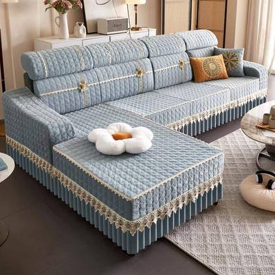 沙发套罩2025年新款定制三座一妃全包订做夹棉加厚夏季冰丝沙发垫