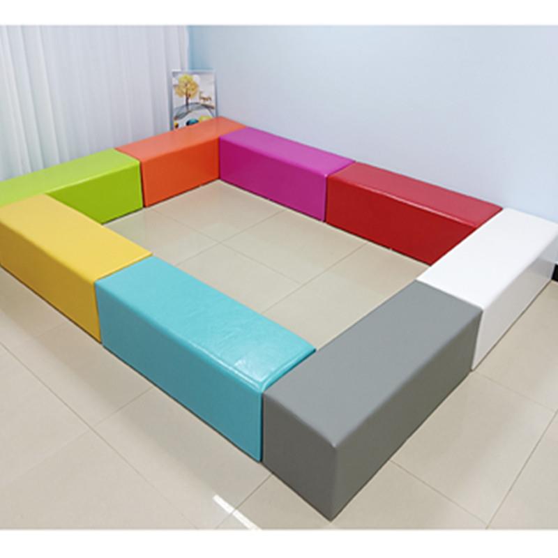 换鞋长条凳子软包沙发实木早教长方形矮坐凳穿鞋皮凳椅子幼教可坐