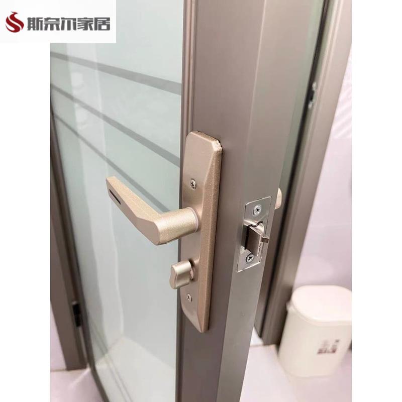 卫生间不锈钢门锁无钥匙家用洗手间浴室通用型门把手室内单舌执手